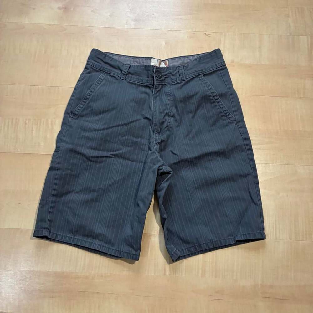 Ocean Pacific Pinstripe Shorts Size 32 Grey Cotton Y2K Skate